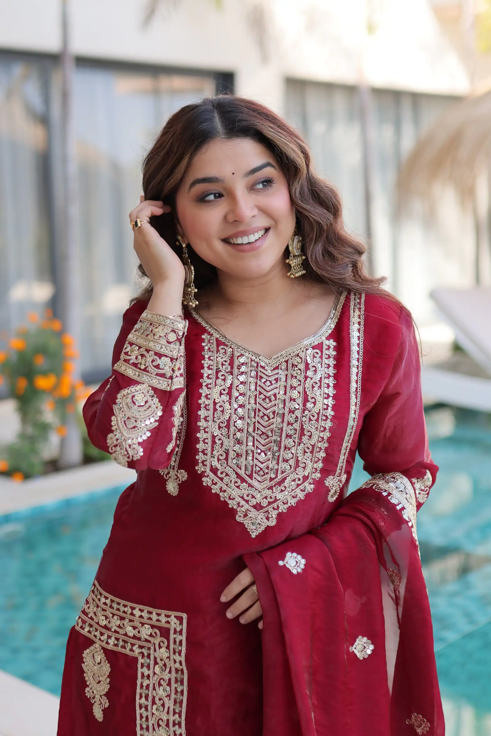 KA 1232 Red Fendi Silk Salwar Suit Red with Embroidery Work & Sequins Work. Affordable Price ₹2499. Delivery 4-6 Working Days. Shop now. | Jump Suits, Salwar suit, Casual Suits, Creative suits, Designer Suits, Palazzo Suits, Party Wear Suits, Patiala Suits, Straight Suits