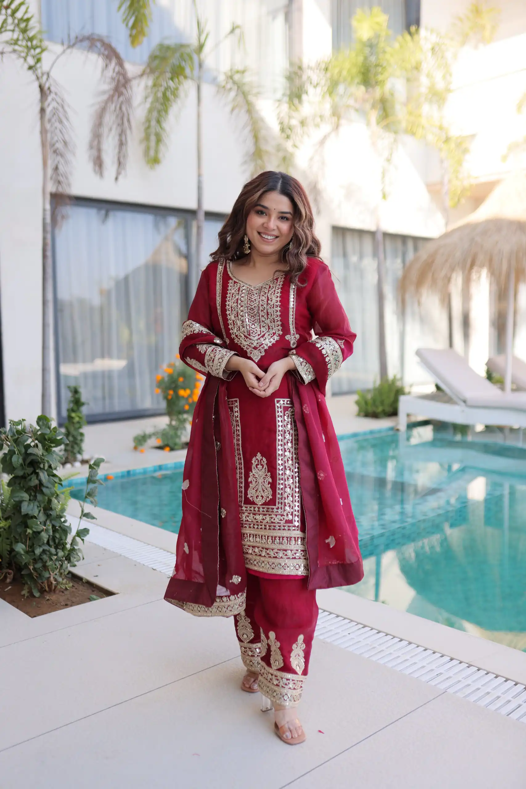 KA 1232 Red Fendi Silk Salwar Suit Red with Embroidery Work & Sequins Work. Affordable Price ₹2499. Delivery 4-6 Working Days. Shop now. | Jump Suits, Salwar suit, Casual Suits, Creative suits, Designer Suits, Palazzo Suits, Party Wear Suits, Patiala Suits, Straight Suits