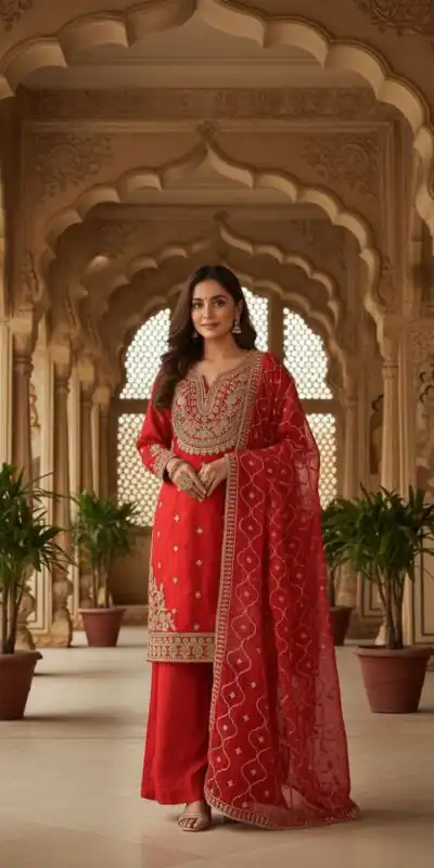 LG 2068 Red Salwar Suit Perfect for Wedding, Party, Baisakhi, Haldi, Ethnic Day –. Special Price ₹2149. Delivery 4-6 Working Days. Shop now. | Jump Suits, Salwar suit, Casual Suits, Creative suits, Designer Suits, Palazzo Suits, Party Wear Suits, Patiala Suits, Straight Suits