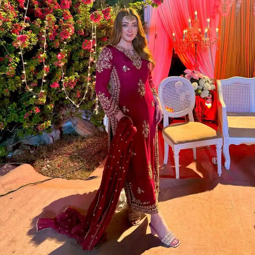 ST 192 Red Vichitra Silk Salwar Suit with Embroidery Work. Wedding, Party, Festive, Events, Grab it for ₹2049. Delivery 4-6 Working Days. Shop now. | Jump Suits, Salwar suit, Casual Suits, Creative suits, Designer Suits, Palazzo Suits, Party Wear Suits, Patiala Suits, Straight Suits
