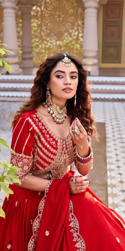 Ram 161 Red in Color Vichitra Silk Embroidery Work Lehenga Choli . Now at just ₹3149. Delivery 4-6 Working Days. Shop now. | Lehenga, Bollywood Lehenga, Creative Lehenga, Designer Lehenga, Embroidered Lehenga, Party Wear Lehenga
