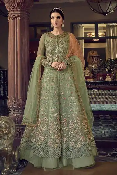 FC 6802 Sea Green in Banglory Silk Embroidery Work & Stone Work Salwar Suit . Festive Deal ₹3449. Delivery 4-6 Working Days. Shop now. | Jump Suits, Salwar suit, Casual Suits, Creative suits, Designer Suits, Palazzo Suits, Party Wear Suits, Patiala Suits, Straight Suits