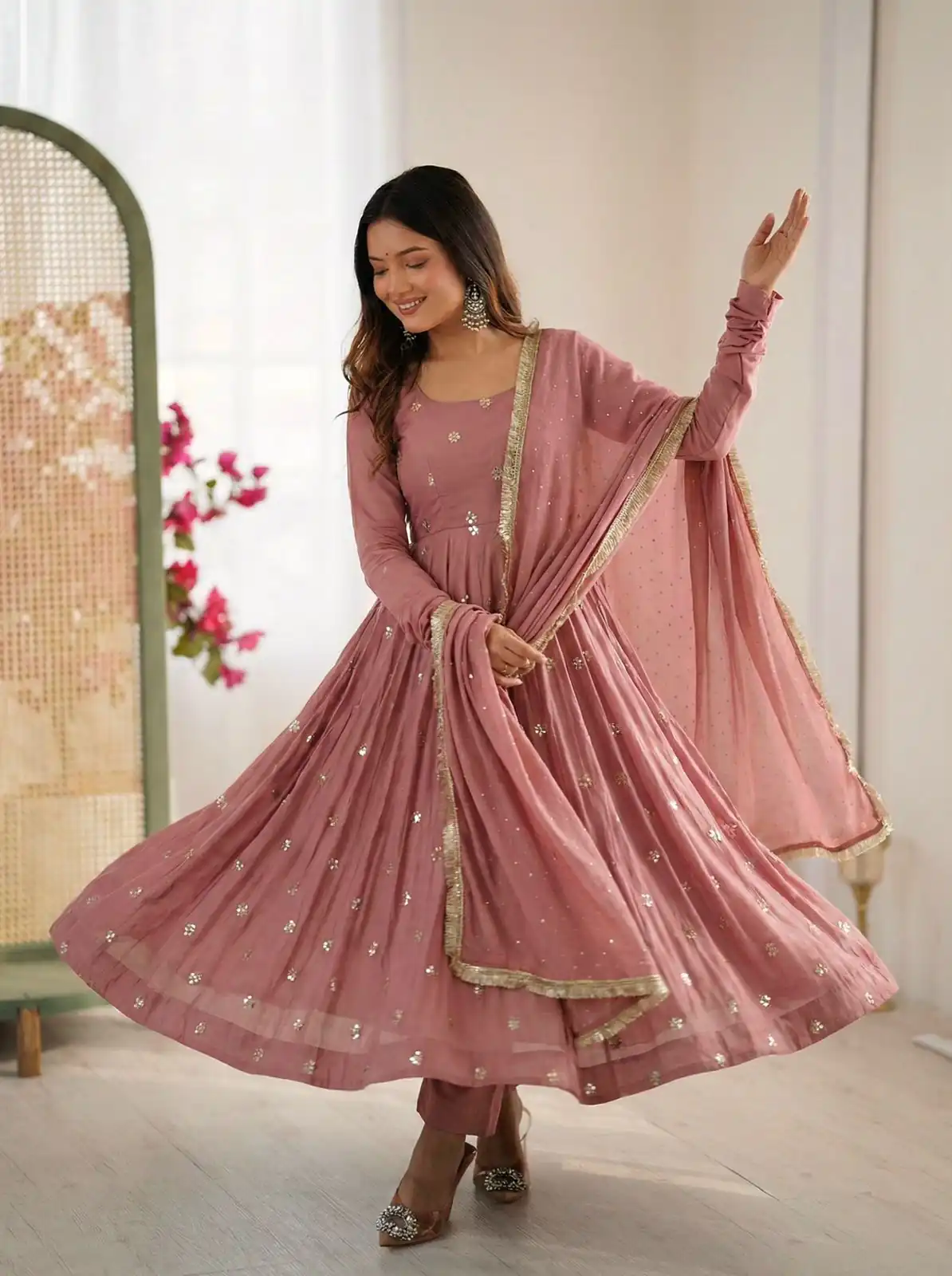 SRK 5330 Peach Color Roman Silk Salwar Suit with Embroidery Work. Available at ₹2099 only. Delivery 4-6 Working Days. Shop now. | Jump Suits, Salwar suit, Casual Suits, Creative suits, Designer Suits, Palazzo Suits, Party Wear Suits, Patiala Suits, Straight Suits