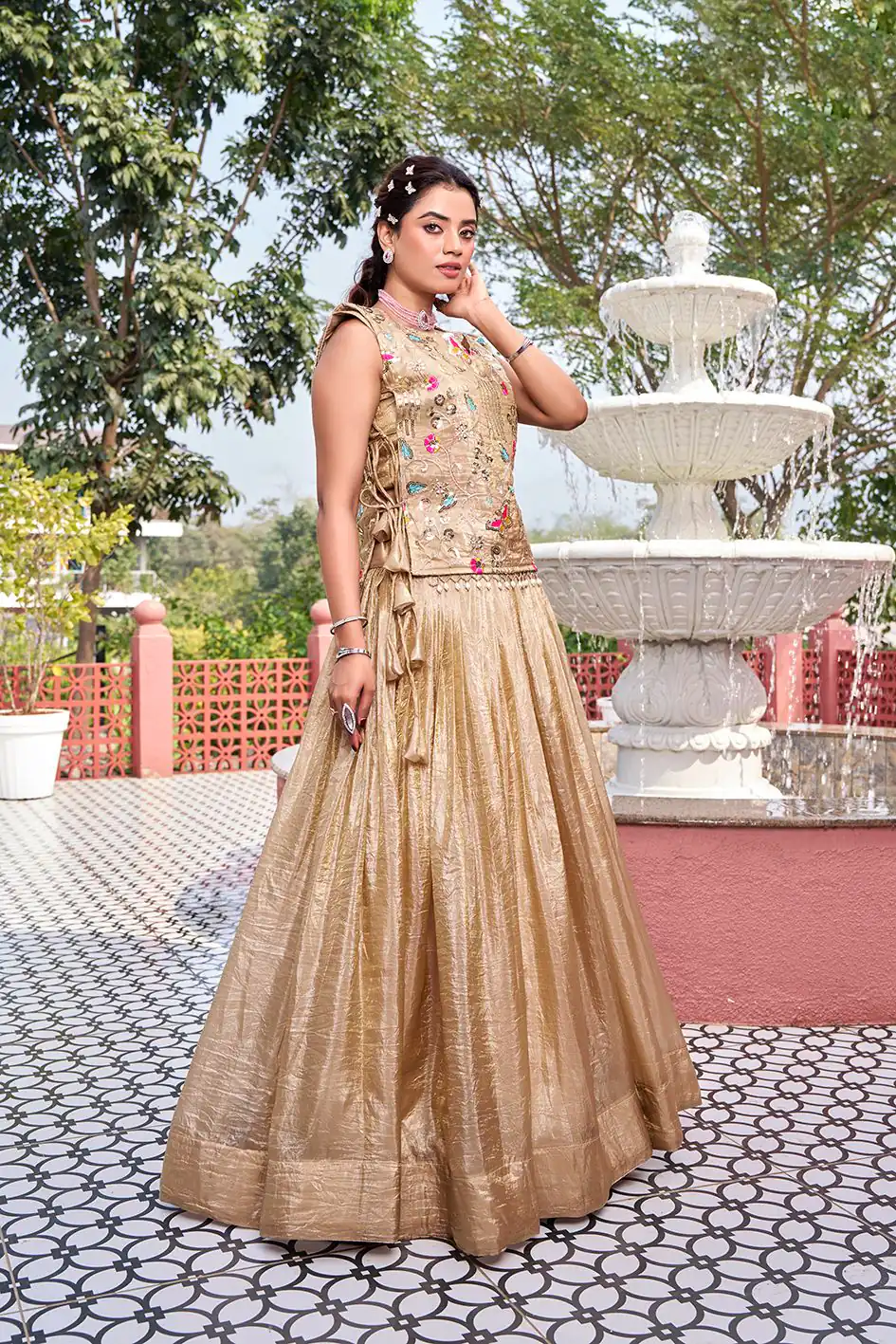 Ram 166 Chiku Gold Crush Lehenga Choli Perfect for Wedding, Party, Ethnic Day, Karwa Chauth, Sangeet – . Special Price ₹2549. Delivery 4-6 Working Days. | Lehenga, Bollywood Lehenga, Creative Lehenga, Designer Lehenga, Embroidered Lehenga, Party Wear Lehenga