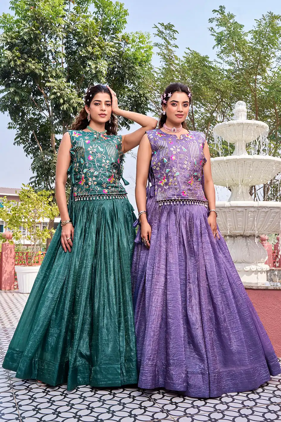 Ram 166 Teal Green Gold Crush Lehenga Choli Perfect for Wedding, Party, Ethnic Day, Karwa Chauth, Sangeet Special Price ₹2549. Delivery 4-6 Working Days. | Lehenga, Bollywood Lehenga, Creative Lehenga, Designer Lehenga, Embroidered Lehenga, Party Wear Lehenga