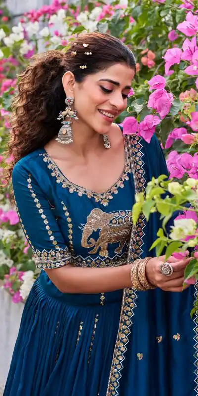 Ram 165 Blue in Color Vichitra Silk Embroidery Work Lehenga Choli . Now at just ₹2599. Delivery 4-6 Working Days. Shop now. | Lehenga, Bollywood Lehenga, Creative Lehenga, Designer Lehenga, Embroidered Lehenga, Party Wear Lehenga