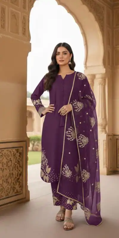 AD 202 Wine in Color Natural Crepe Embroidery Work Salwar Suit . Affordable Price ₹1849. Delivery 4-6 Working Days. Shop now. | Jump Suits, Salwar suit, Casual Suits, Creative suits, Designer Suits, Palazzo Suits, Party Wear Suits, Patiala Suits, Straight Suits