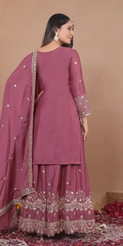 FE 128 Onion Natural Crep Salwar Suit Brown with Embroidery Work. Exclusive Offer ₹2449. Delivery 4-6 Working Days. Shop now. | Jump Suits, Salwar suit, Casual Suits, Creative suits, Designer Suits, Palazzo Suits, Party Wear Suits, Patiala Suits, Straight Suits