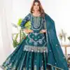 ND 5033 Teal Chinon Silk Salwar Suit with Embroidery Work & Lace Work. Affordable Price ₹2149. Delivery 4-6 Working Days. Shop now. | Jump Suits, Salwar suit, Casual Suits, Creative suits, Designer Suits, Palazzo Suits, Party Wear Suits, Patiala Suits, Straight Suits