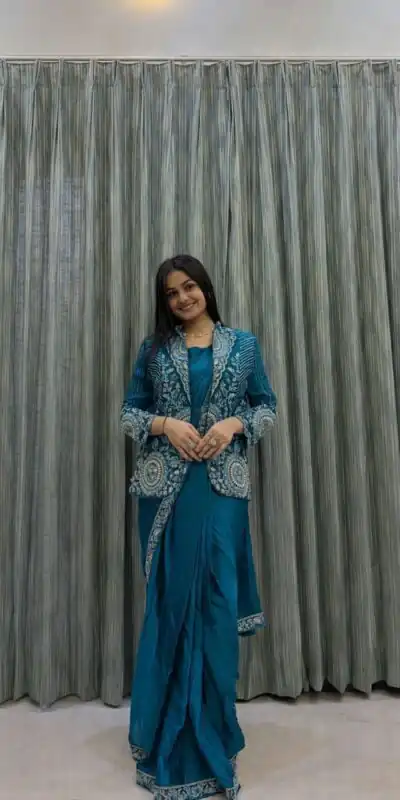 BB 49 Teal in Rangoli Silk Embroidery Work Saree . Wedding, Party, Festive, Events, Get it for ₹2099. Delivery 4-6 Working Days. Shop now. | Sarees, Bollywood Sarees, Creative Sarees, Designer Sarees, Embroidered Sarees, Ethnic Saree, Modern Digital sarees, Party Wear Sarees