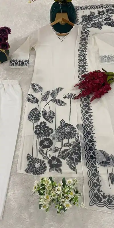 DC 101 White Georgette Salwar Suit Perfect for Wedding, Party, Traditional Day, Durga Puja, Reception – . Now at just ₹1649. Delivery 4-6 Working D | Jump Suits, Salwar suit, Casual Suits, Creative suits, Designer Suits, Palazzo Suits, Party Wear Suits, Patiala Suits, Straight Suits