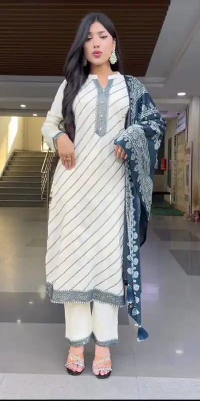 DC 113 White in Maslin Digital Print Salwar Suit . Wedding, Party, Festive, Events, Introductory Price ₹1599. Delivery 4-6 Working Days. Shop now. | Jump Suits, Salwar suit, Casual Suits, Creative suits, Designer Suits, Palazzo Suits, Party Wear Suits, Patiala Suits, Straight Suits