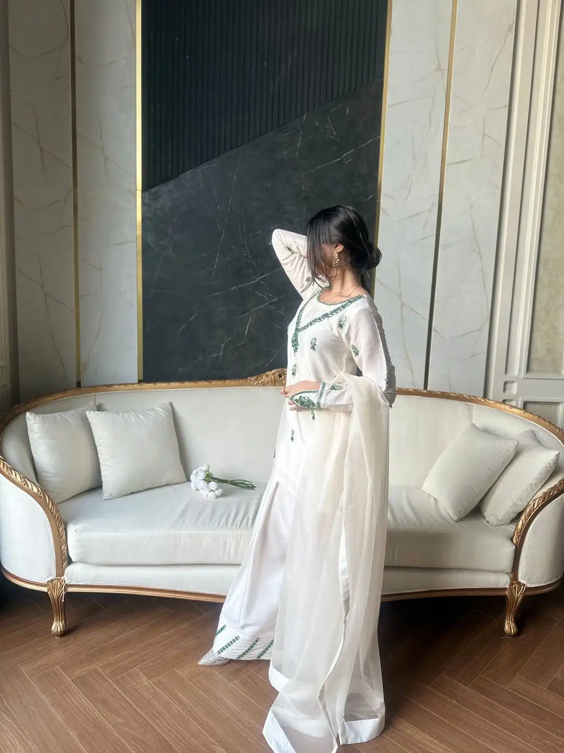 LG 1690 White Natural Crap Salwar Suit with Embroidery Work & Mirror Work. Special Price ₹1799. Delivery 4-6 Working Days. Shop now. | Jump Suits, Salwar suit, Casual Suits, Creative suits, Designer Suits, Palazzo Suits, Party Wear Suits, Patiala Suits, Straight Suits