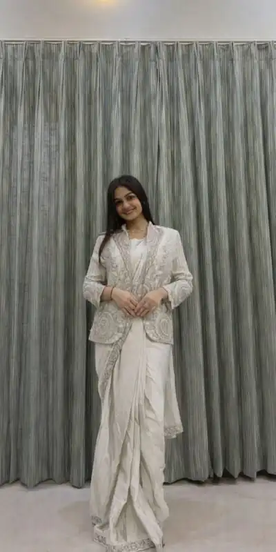 BB 49 White in Rangoli Silk Embroidery Work Saree . Wedding, Party, Festive, Events, Get it for ₹2099. Delivery 4-6 Working Days. Shop now. | Sarees, Bollywood Sarees, Creative Sarees, Designer Sarees, Embroidered Sarees, Ethnic Saree, Modern Digital sarees, Party Wear Sarees