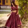 LNB 1900 Wine Color Chettinad Cotton Chex Zari Work Lehenga Choli . Now at just ₹3249. Delivery 4-6 Working Days. Shop now. | Lehenga, Bollywood Lehenga, Creative Lehenga, Designer Lehenga, Embroidered Lehenga, Party Wear Lehenga