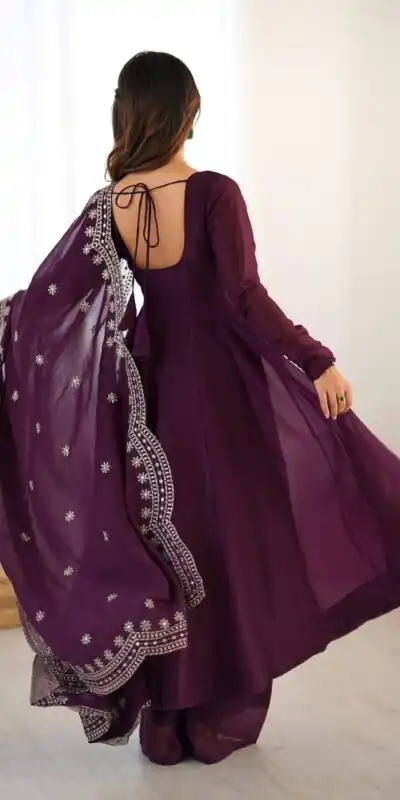 SSR 5006 Wine Fandy Silk Gown Perfect for Wedding, Party, Pongal, Traditional Day, Baby Shower – . Get it for ₹1999. Delivery 4-6 Working Days. Shop | Gowns, Bollywood Gowns, Creative Gowns, Designer Gowns, Embroidered Gowns, Party Wear Gowns