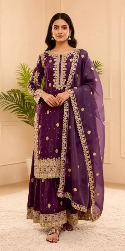 SRK 5314 Wine Natural Crep Salwar Suit with Bead Work & Embroidery Work. Affordable Price ₹2149. Delivery 4-6 Working Days. Shop now. | Jump Suits, Salwar suit, Casual Suits, Creative suits, Designer Suits, Palazzo Suits, Party Wear Suits, Patiala Suits, Straight Suits