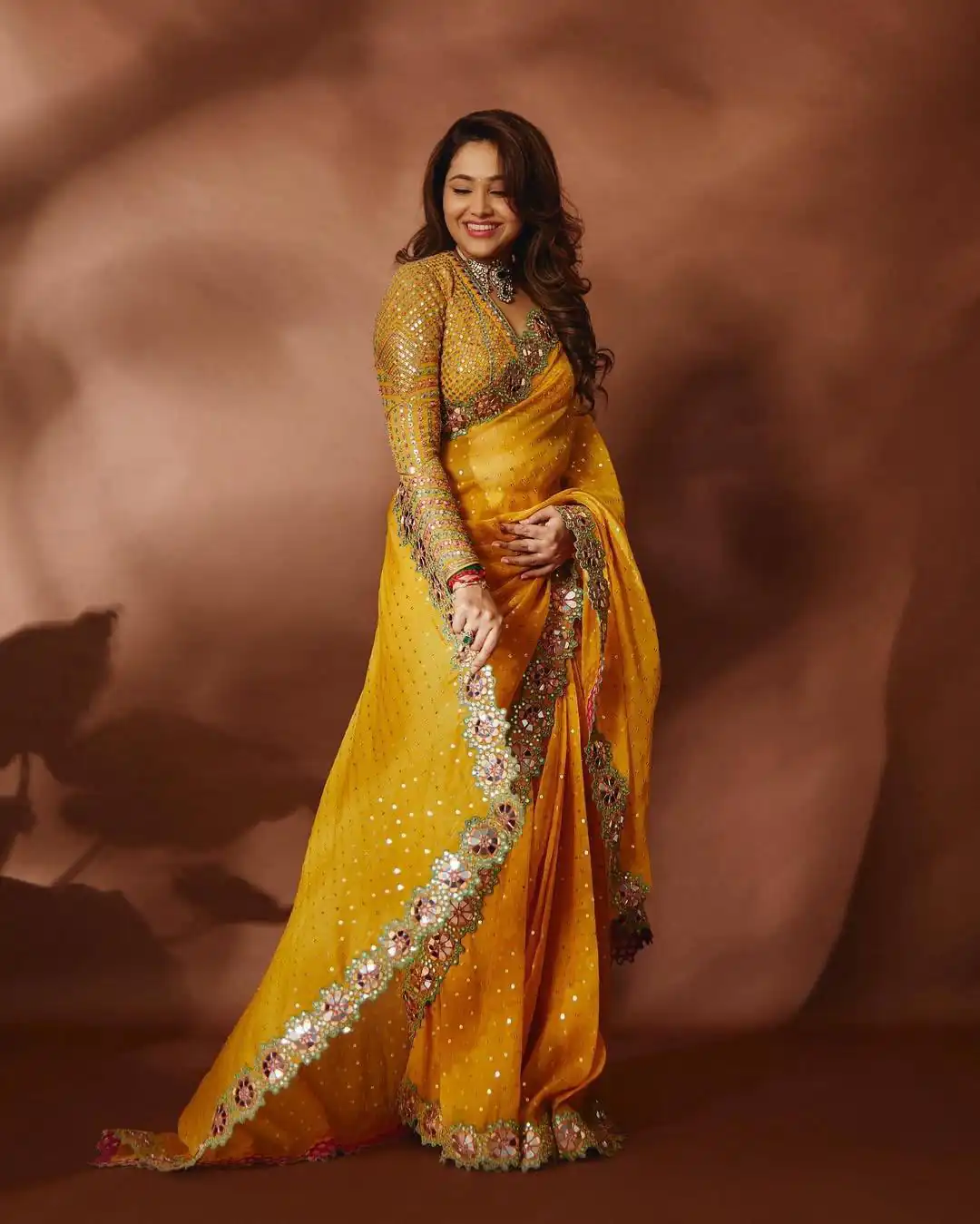 ES Aditi Yellow Faux Georgette Saree Perfect for Wedding, Party, Bridal Wear, Baisakhi, Raksha Bandhan –. Introductory Price ₹2449. Delivery 4-6 Workin | Sarees, Bollywood Sarees, Creative Sarees, Designer Sarees, Embroidered Sarees, Ethnic Saree, Modern Digital sarees, Party Wear Sarees