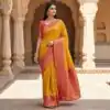 MB 6088 Yellow Color Lace Work & Zari Work Sareein Pochampalli Silk. Best Price ₹2049. Delivery 4-6 Working Days. Shop now. | Sarees, Bollywood Sarees, Creative Sarees, Designer Sarees, Embroidered Sarees, Ethnic Saree, Modern Digital sarees, Party Wear Sarees