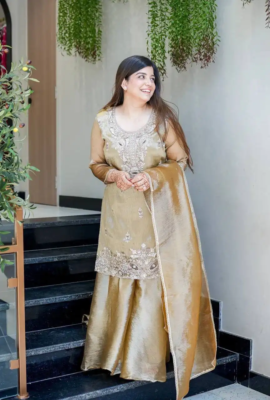 Fancy Chiku Fandy Satin Embroidery Work Salwar Suit - Image 3