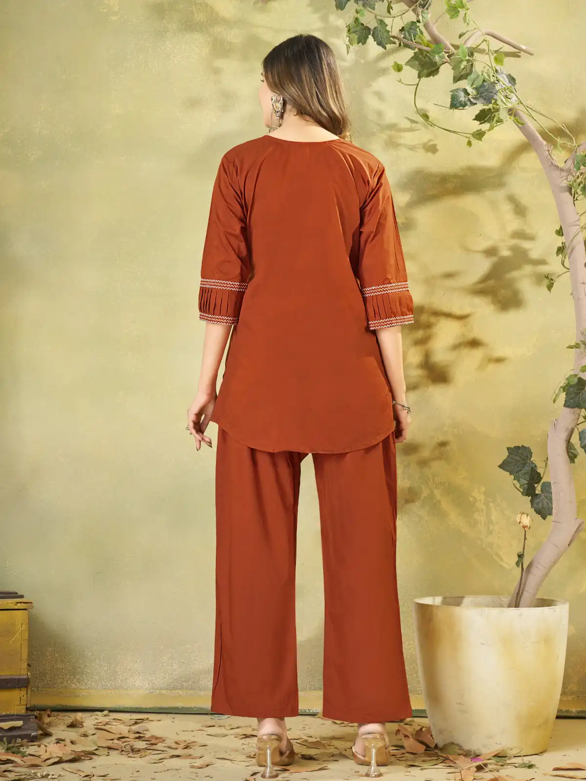 DIVA 162 Rust Color Cotton Kurti with Printed Designer Work. Exclusive Offer ₹1749. Delivery 4-6 Working Days. Online Shop now. | Kurti, Bollywood Kurti, Creative Kurtis, Designer Kurti, Party Wear Kurti, Selfie Kurti