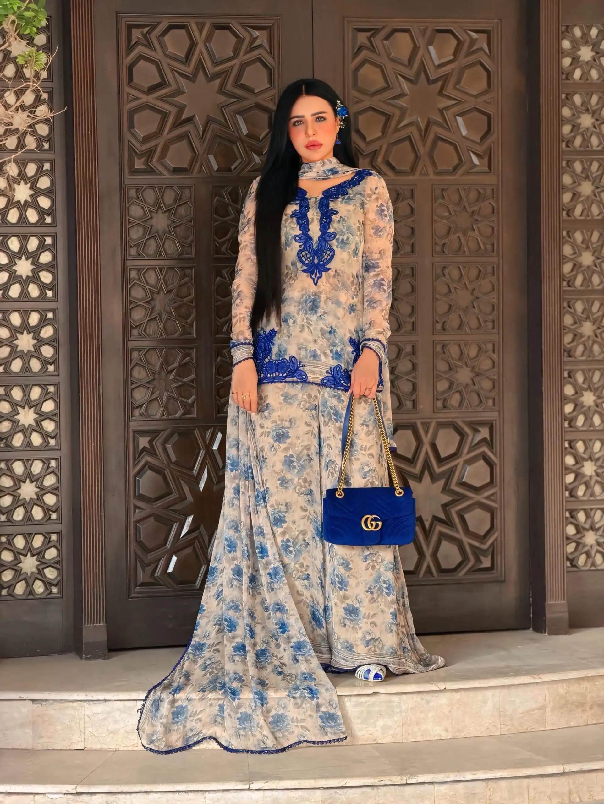 SRK 5352 Cream Faux Georgette Salwar Suit with Designer Work. Affordable Price ₹2049. Delivery 4-6 Working Days. Shop now. | Jump Suits, Salwar suit, Casual Suits, Creative suits, Designer Suits, Palazzo Suits, Party Wear Suits, Patiala Suits, Straight Suits