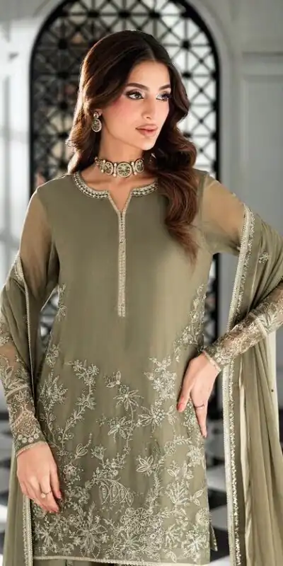 RTC 6037 Sage Green Faux Georgette Salwar Suit with Designer Work. Affordable Price ₹2149. Delivery 4-6 Working Days. Shop now. | Jump Suits, Salwar suit, Casual Suits, Creative suits, Designer Suits, Palazzo Suits, Party Wear Suits, Patiala Suits, Straight Suits