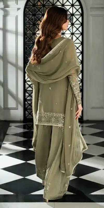 RTC 6037 Sage Green Faux Georgette Salwar Suit with Designer Work. Affordable Price ₹2149. Delivery 4-6 Working Days. Shop now. | Jump Suits, Salwar suit, Casual Suits, Creative suits, Designer Suits, Palazzo Suits, Party Wear Suits, Patiala Suits, Straight Suits
