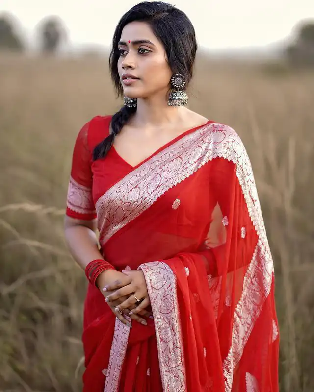 KPR 120 Red Soft Lilan Slab Saree Perfect for Wedding, Party, Lohri, Durga Puja, Pongal – . Get it for ₹1349. Delivery 4-6 Working Days. Shop now. | Sarees, Bollywood Sarees, Creative Sarees, Designer Sarees, Embroidered Sarees, Ethnic Saree, Modern Digital sarees, Party Wear Sarees