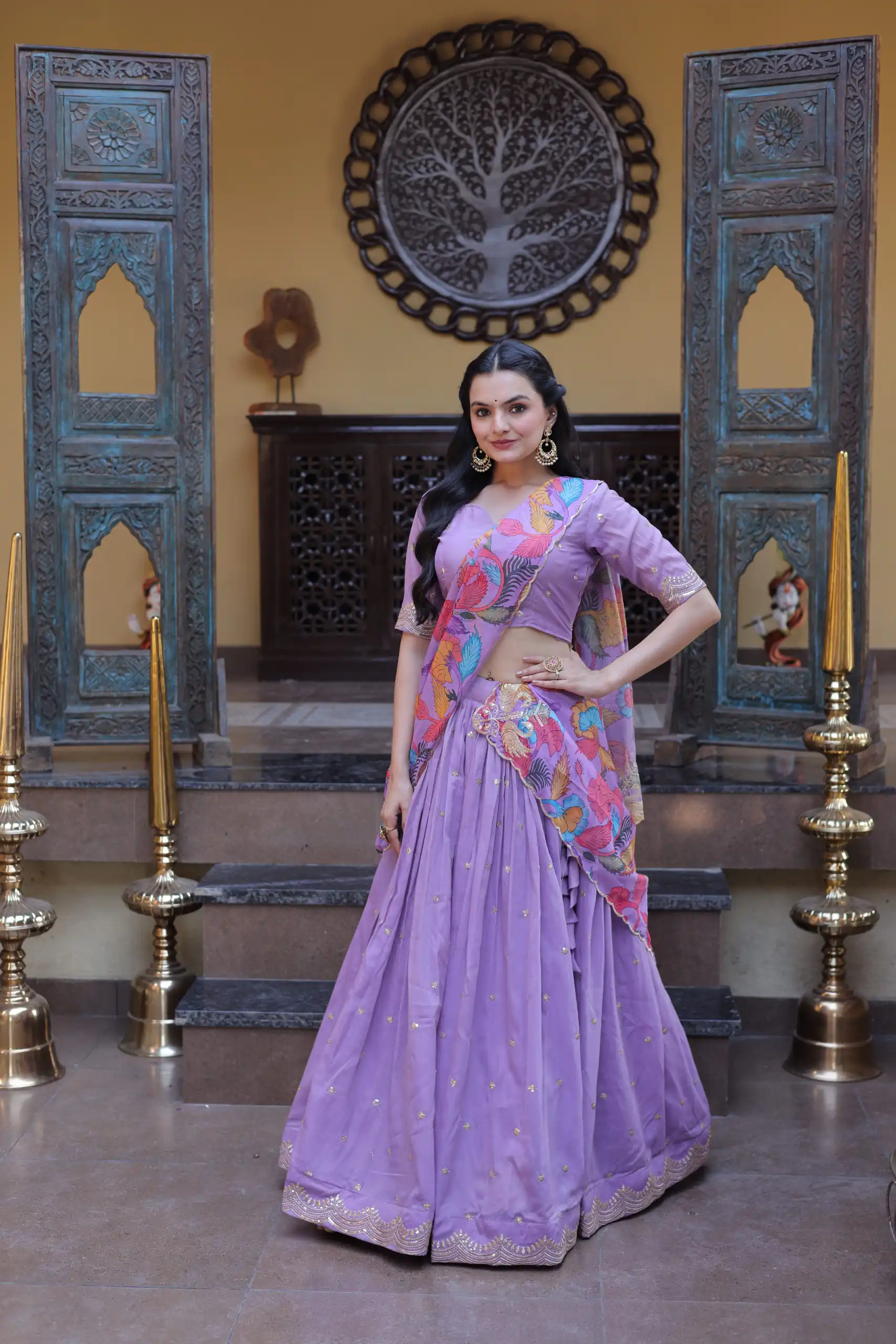 KA 5069 Lavender Cosmos Silk Lehenga Choli with Zari & Embroidery Work. Introductory Price ₹2499. Delivery 4-6 Working Days. Shop now. | Lehenga, Bollywood Lehenga, Creative Lehenga, Designer Lehenga, Embroidered Lehenga, Party Wear Lehenga