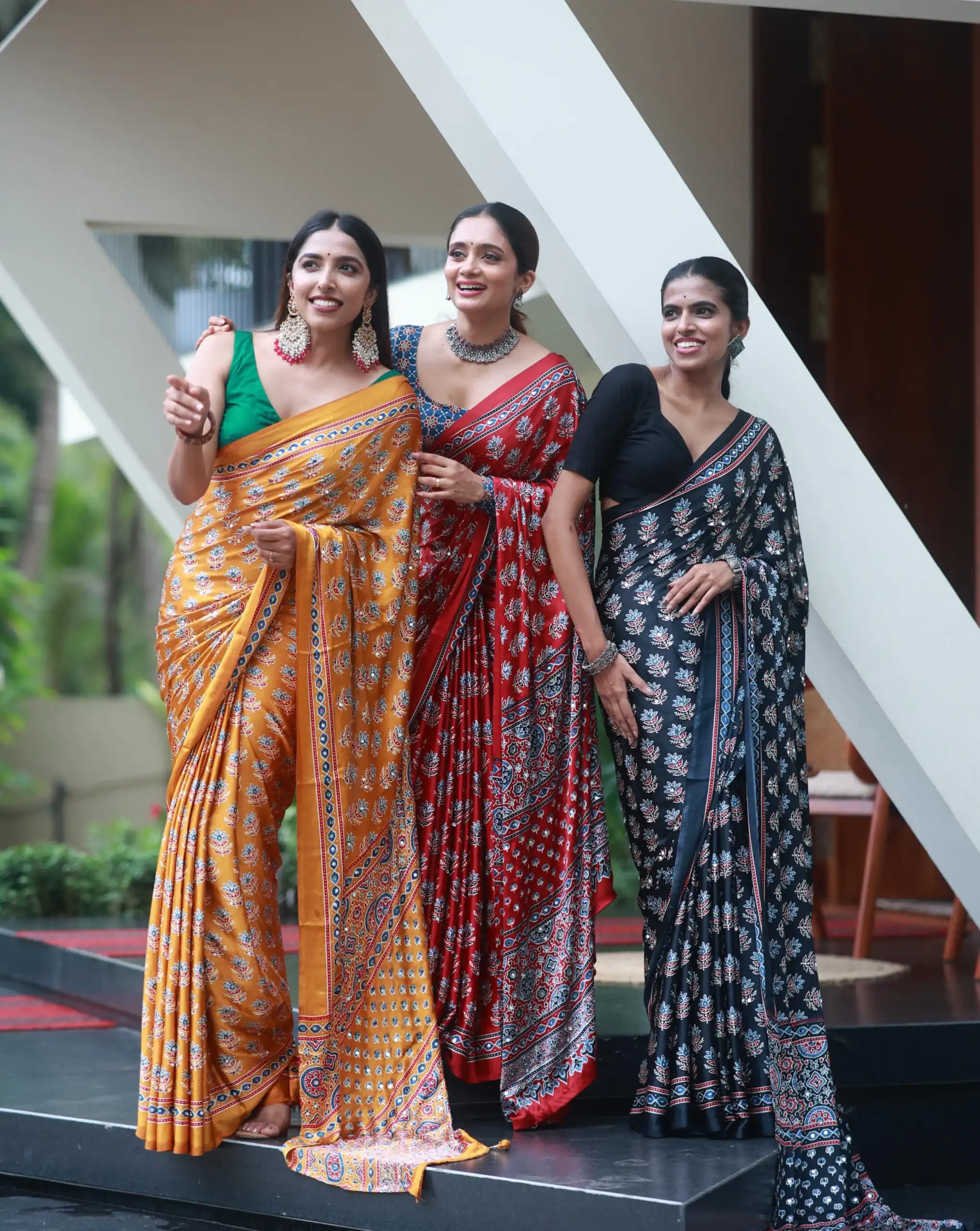 NC 5603 Red Color Satin Crap Saree with Mirror Work. Introductory Price ₹1799. Delivery Online 4-6 Working Days. Shop now. | Sarees, Bollywood Sarees, Creative Sarees, Designer Sarees, Embroidered Sarees, Ethnic Saree, Modern Digital sarees, Party Wear Sarees