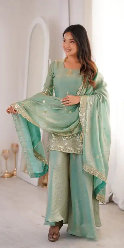 ZSR 3168 Sea Green Color Fendy Silk With Embroidery Work Salwar Suit. Get it for ₹2149. Delivery 4-6 Working Days. Online Shop now. | Jump Suits, Salwar suit, Casual Suits, Creative suits, Designer Suits, Palazzo Suits, Party Wear Suits, Patiala Suits, Straight Suits