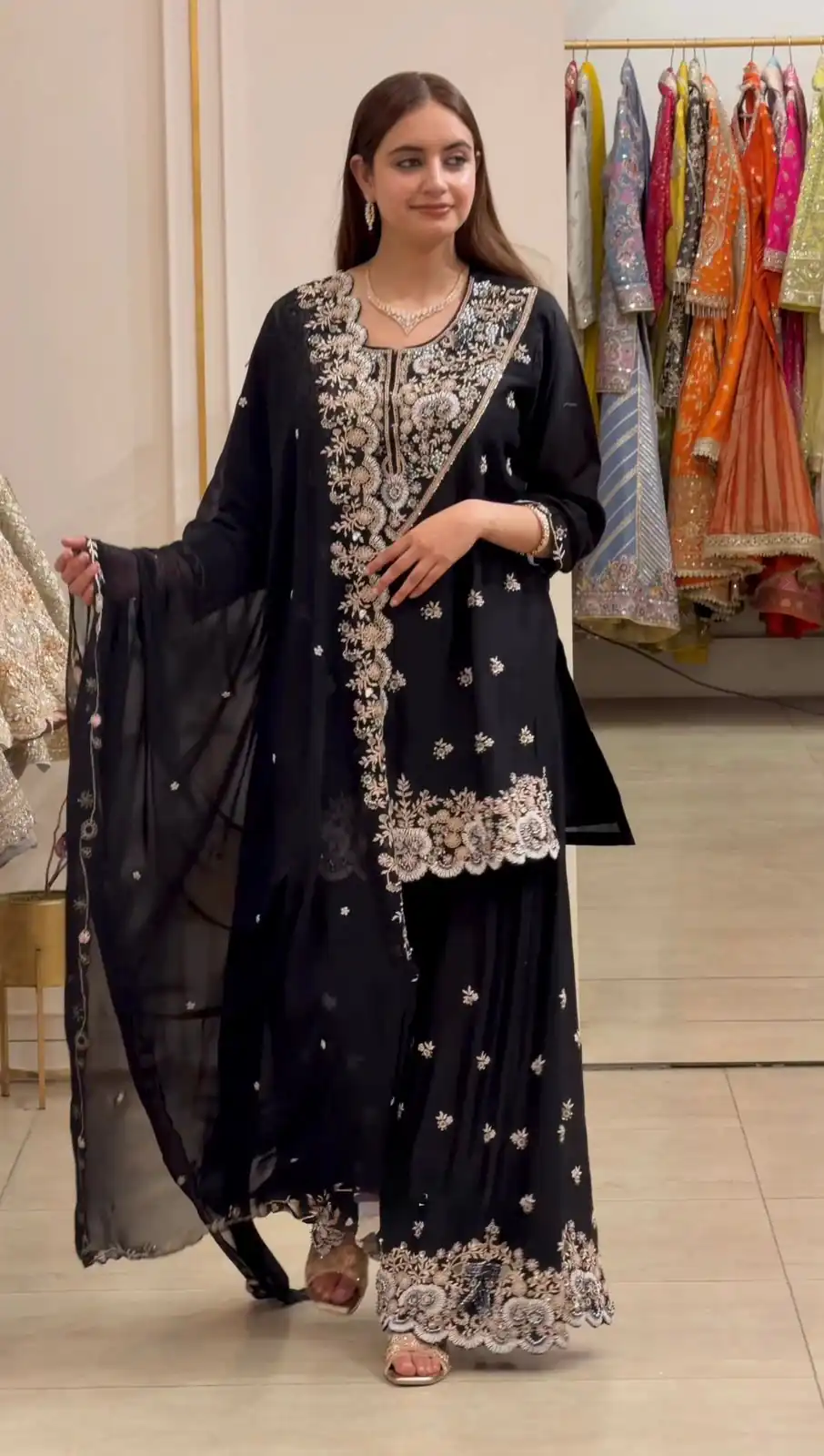 RTC 6031 Black Faux Georgette Salwar Suit Perfect for Wedding, Party, Family Gatherings, Sangeet, Housewarming – . Affordable Price ₹2049. Days | Jump Suits, Salwar suit, Casual Suits, Creative suits, Designer Suits, Palazzo Suits, Party Wear Suits, Patiala Suits, Straight Suits