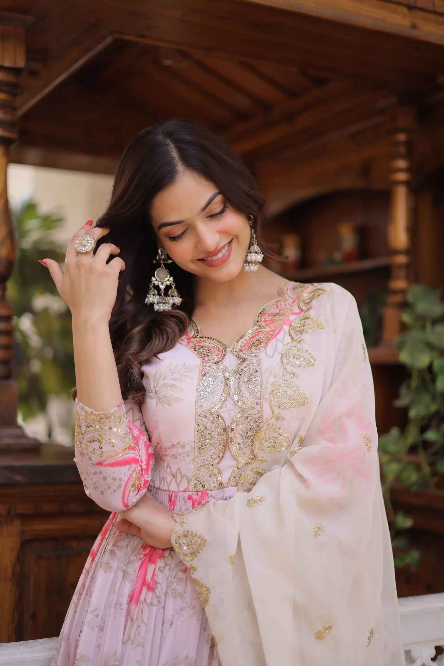 KA 1243 CreamColor Russian Silk Gown with Zari Work & Embroidery Work. Now at just ₹2499. Delivery 4-6 Working Days. Shop now. | Gowns, Bollywood Gowns, Creative Gowns, Designer Gowns, Embroidered Gowns, Party Wear Gowns