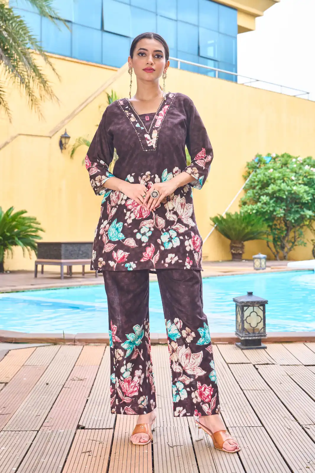 DIVA 128 Brown Color Cotton Kurti with Printed Designer Work. Exclusive Offer ₹1749. Delivery 4-6 Working Days. Online Shop now. | Kurti, Bollywood Kurti, Creative Kurtis, Designer Kurti, Party Wear Kurti, Selfie Kurti