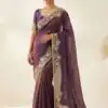 JR 670 Purple in Space Silk Embroidery Work & Zari Work Saree . Available at ₹1949 only. Delivery 4-6 Working Days. Shop now. | Sarees, Bollywood Sarees, Creative Sarees, Designer Sarees, Embroidered Sarees, Ethnic Saree, Modern Digital sarees, Party Wear Sarees