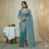 JR 670 Sky Blue in Space Silk Embroidery Work & Zari Work Saree . Available at ₹1949 only. Delivery 4-6 Working Days. Shop now. | Sarees, Bollywood Sarees, Creative Sarees, Designer Sarees, Embroidered Sarees, Ethnic Saree, Modern Digital sarees, Party Wear Sarees