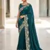 JR 670 Teal in Space Silk Embroidery Work & Zari Work Saree . Available at ₹1949 only. Delivery 4-6 Working Days. Shop now. | Sarees, Bollywood Sarees, Creative Sarees, Designer Sarees, Embroidered Sarees, Ethnic Saree, Modern Digital sarees, Party Wear Sarees