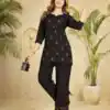 DIVA 158 Black Viscose Rayon Kurti with Embroidery Work & Mirror Work. Wedding, Party, Festive Grab it for ₹1749. Delivery 4-6 Working Days. Shop now. | Kurti, Bollywood Kurti, Creative Kurtis, Designer Kurti, Party Wear Kurti, Selfie Kurti