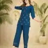 DIVA 158 Teal Viscose Rayon Kurti with Embroidery Work & Mirror Work. Wedding, Party, Festive Grab it for ₹1749. Delivery 4-6 Working Days. Shop now. | Kurti, Bollywood Kurti, Creative Kurtis, Designer Kurti, Party Wear Kurti, Selfie Kurti