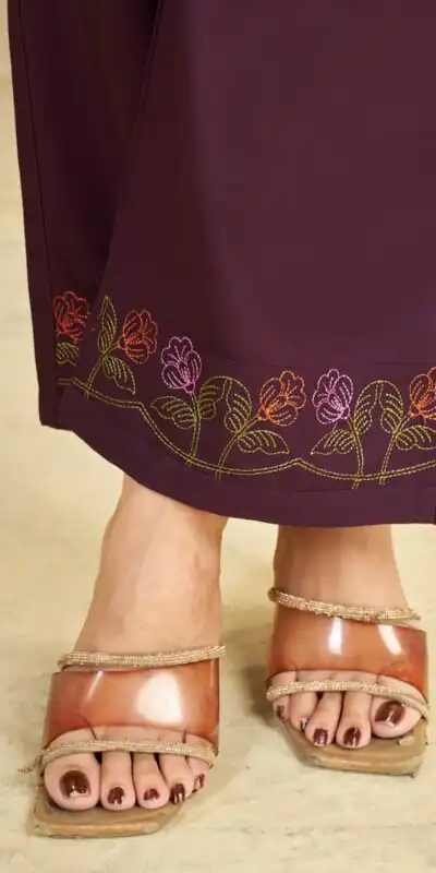 DIVA 158 Wine Viscose Rayon Kurti with Embroidery Work & Mirror Work. Wedding, Party, Festive Grab it for ₹1749. Delivery 4-6 Working Days. Shop now. | Kurti, Bollywood Kurti, Creative Kurtis, Designer Kurti, Party Wear Kurti, Selfie Kurti