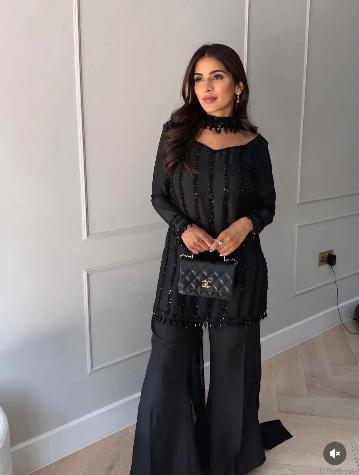 Nice Black Rangoli Silk Bead Embroidery Work Salwar Suit - Image 4