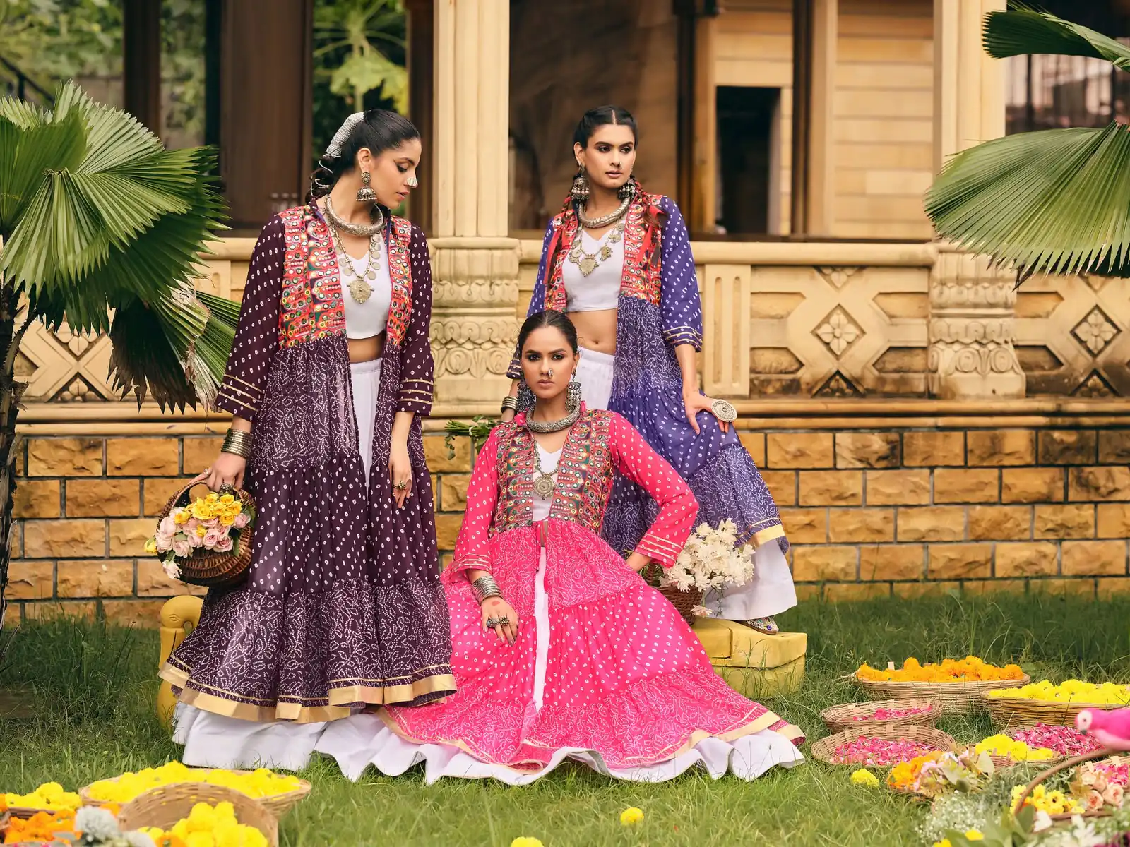 Perfect Wine Faux Georgette Embroider Work Lehenga Choli - Image 4