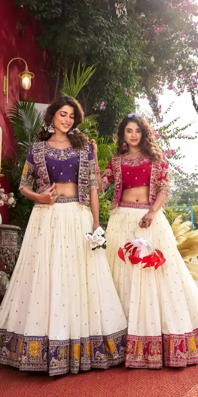 Alternative view of Special Pink Vichitra Thread Work Lehenga Choli