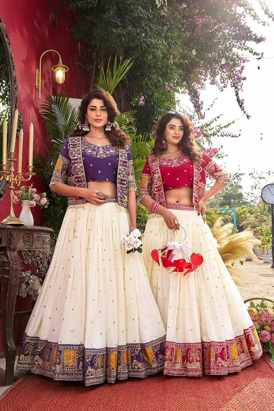 Special Purple Vichitra Thread Work Lehenga Choli - Image 4
