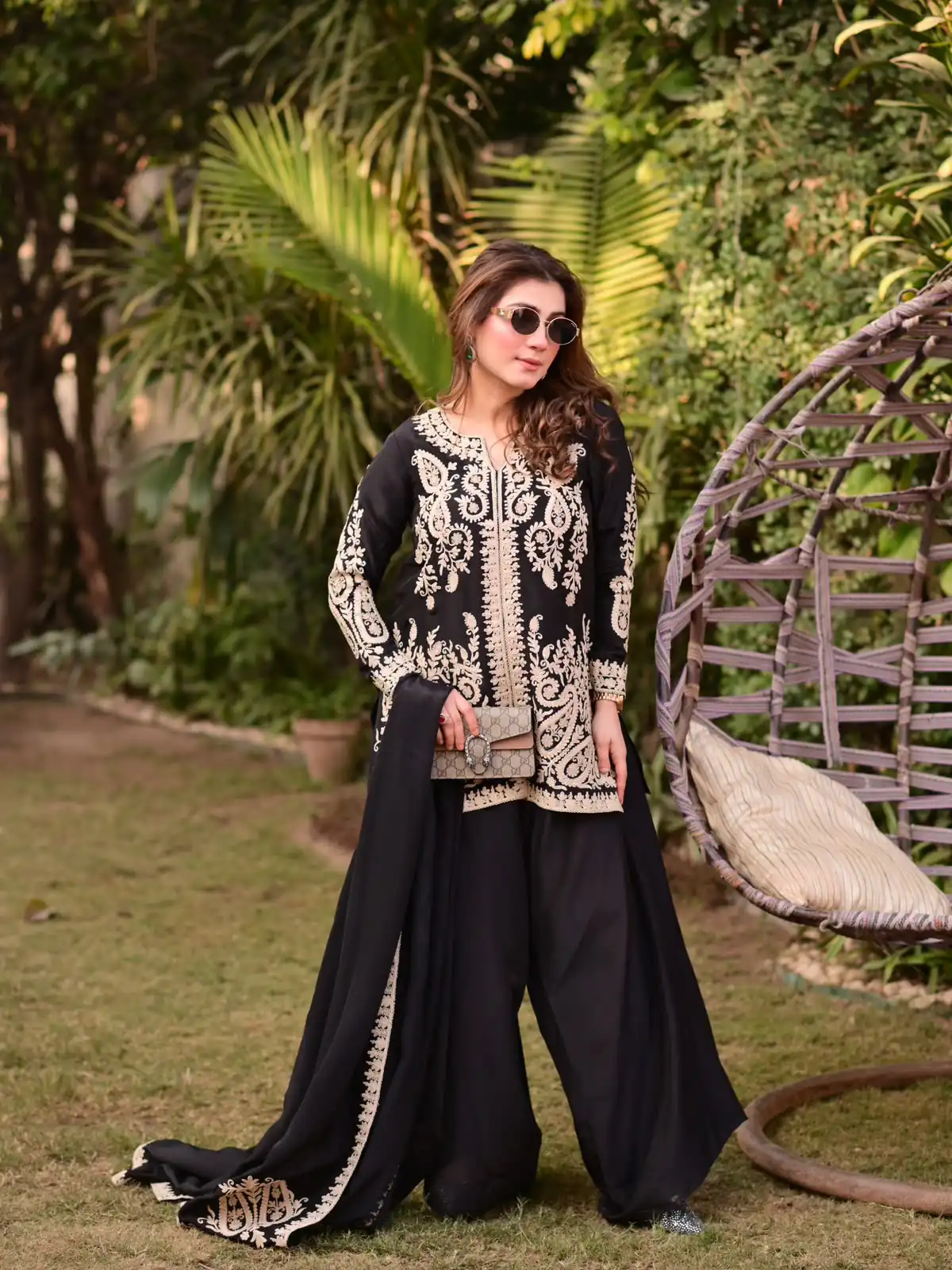 KD 1631 Black Black Faux Georgette Salwar Suit with Embroidery Work. Get it for ₹2099. Delivery 4-6 Working Days. Shop now. | Jump Suits, Salwar suit, Casual Suits, Creative suits, Designer Suits, Palazzo Suits, Party Wear Suits, Patiala Suits, Straight Suits