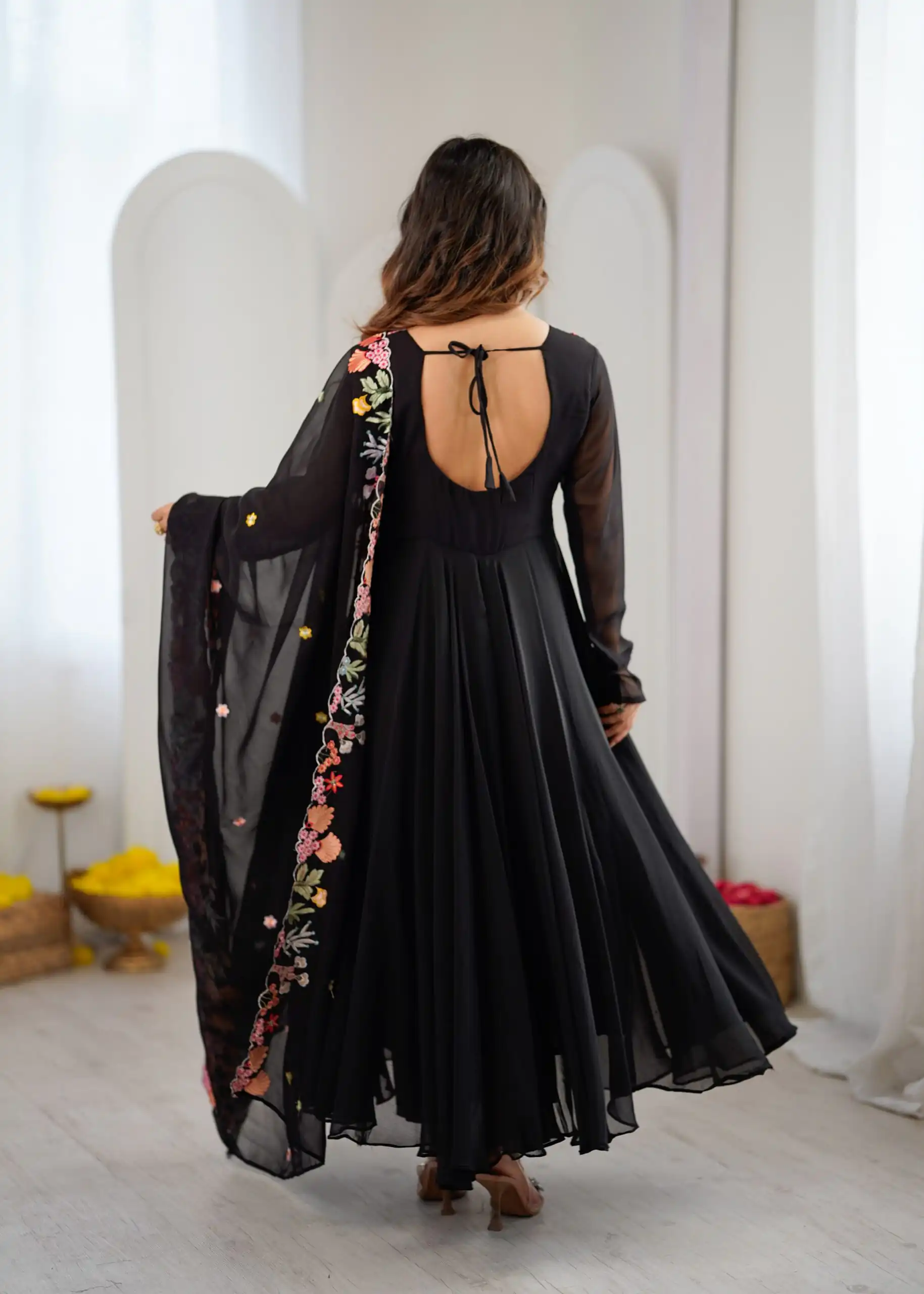 NSR 901 Black Faux Georgette Salwar Suit with Lace Work & Embroidery Work. Introductory Price ₹2099. Delivery 4-6 Working Days. Shop now. | Jump Suits, Salwar suit, Casual Suits, Creative suits, Designer Suits, Palazzo Suits, Party Wear Suits, Patiala Suits, Straight Suits