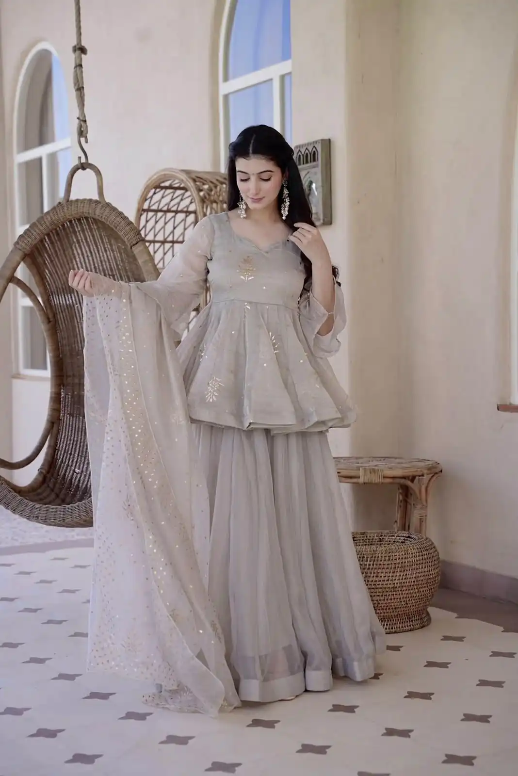 RTC 6046 Grey Grey Tabby Silk Salwar Suit. Perfect for Wedding, Party, Mehendi, Eid, Raksha Bandhan – Exclusive Offer ₹2399. Delivery 4-6 Working Days. | Jump Suits, Salwar suit, Casual Suits, Creative suits, Designer Suits, Palazzo Suits, Party Wear Suits, Patiala Suits, Straight Suits
