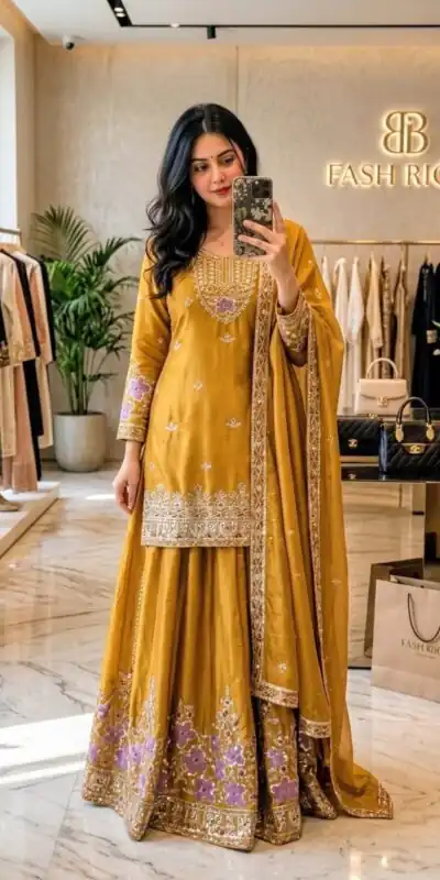 WW 1273 Mustered Chinon Silk Salwar Suit with Embroidery Work & Sequins Work. Get it for βΉ2499. Delivery 4-6 Working Days. Shop now. | Jump Suits, Salwar suit, Casual Suits, Creative suits, Designer Suits, Palazzo Suits, Party Wear Suits, Patiala Suits, Straight Suits