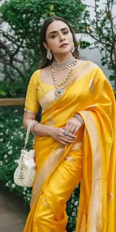 KPR 253 Yellow Color Yellow Soft Lichi Silk Saree with Jacquard Work. Best Price ₹1349. Delivery 4-6 Working Days. Shop now. | Sarees, Bollywood Sarees, Creative Sarees, Designer Sarees, Embroidered Sarees, Ethnic Saree, Modern Digital sarees, Party Wear Sarees